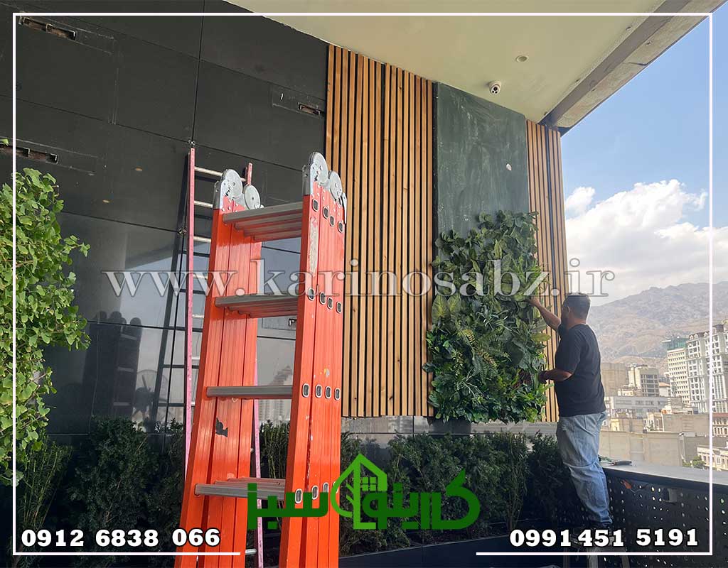 دیوار سبز مصنوعی شاخه ای