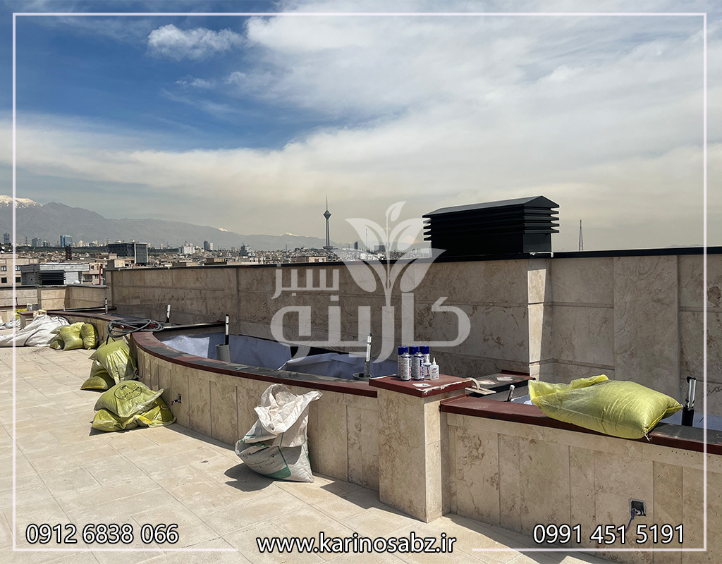 اجرای لایه های روف گاردن
