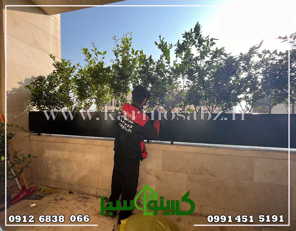 اجرای پروژه فلاورباکس فلزی