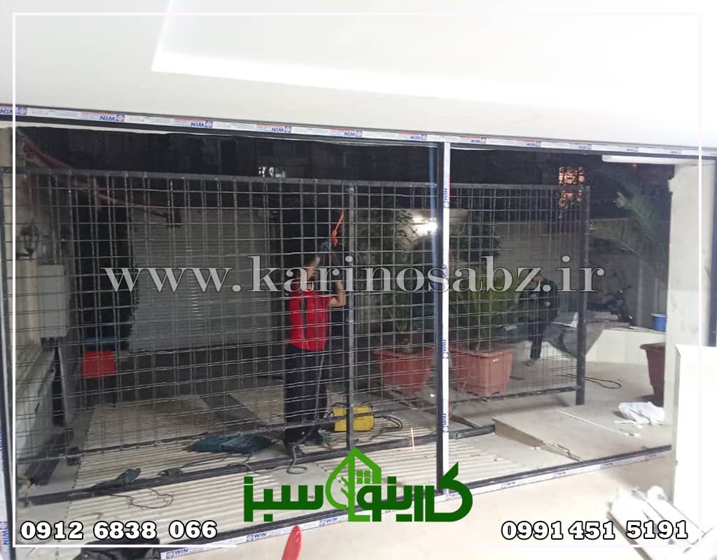 اجرای دیوار سبز طبیعی دو طرفه