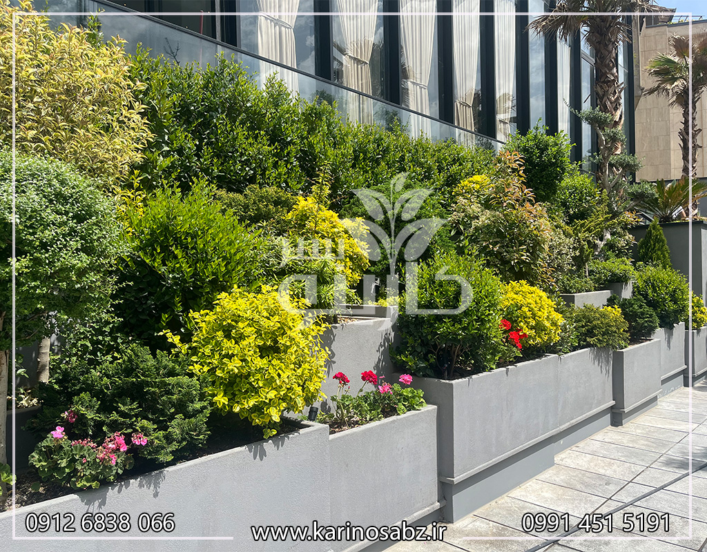اجرای فلاورباکس بتنی گلفوژ